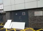 Cladding being stripped at Malus Court Salford